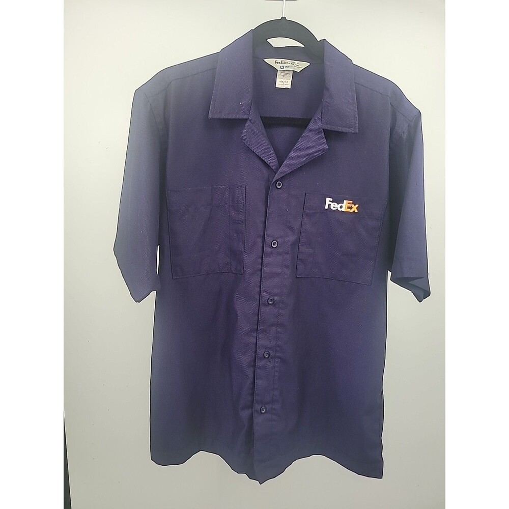 FedEx Short Sleeve Mens Shirt Sz M Purple
